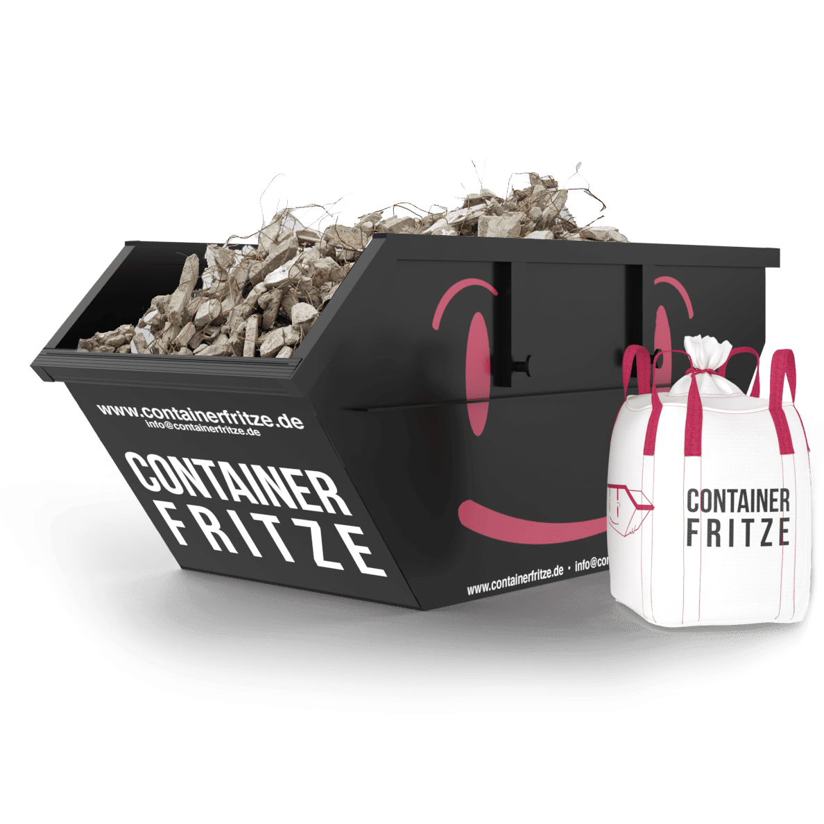 Betonbruch bewehrt mit Stahl Container mieten Berlin – Beton mit Stahl entsorgen