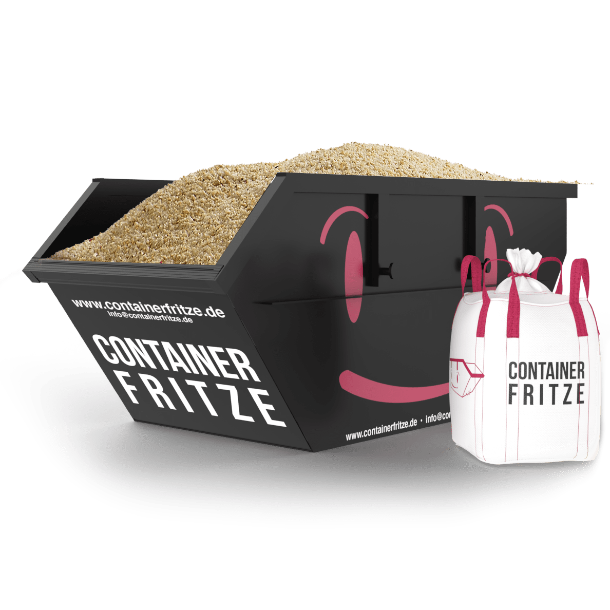 Füllsand dunkel liefern lassen Berlin vom Containerfritze.